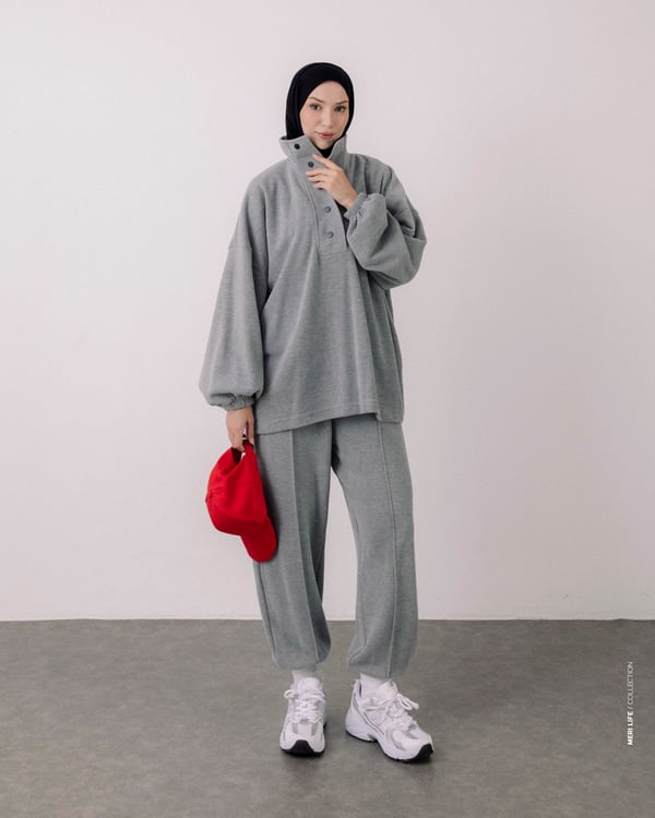 Sweat Pantolon Gri Takım