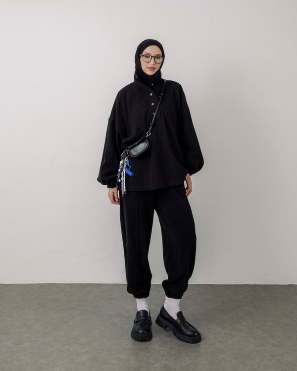 Sweat Pantolon Siyah Takım