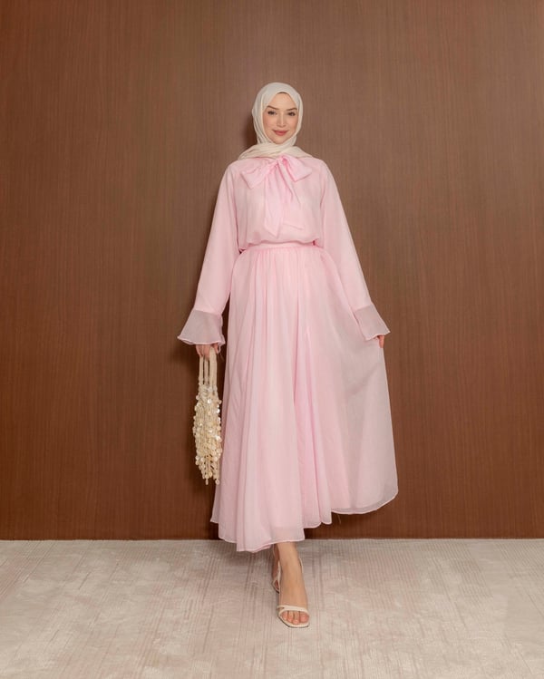 Tuniği Bağcıklı Pembe Takım