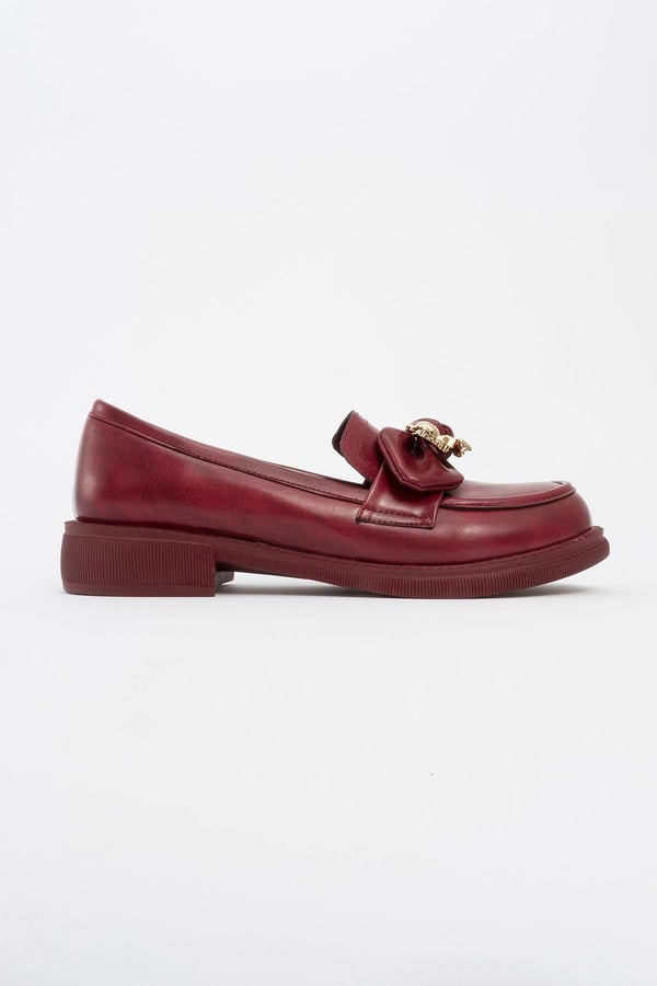 124-7172-9-BORDO CILTARDEN Bordo Cilt Kadın Loafer