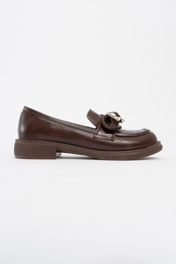 124-7172-11-KAHVE CILTARDEN Kahve Cilt Kadın Loafer