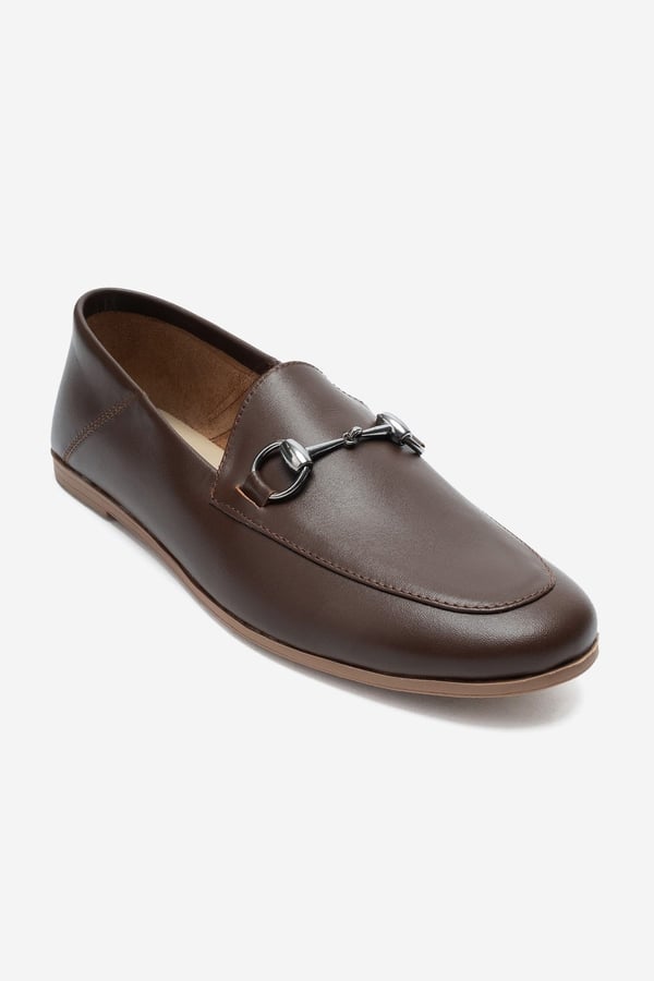 63-F03-35-ACIK KAHVERENGIF03 Açık Kahverengi Hakiki Deri Kadın Loafer Ayakkabı