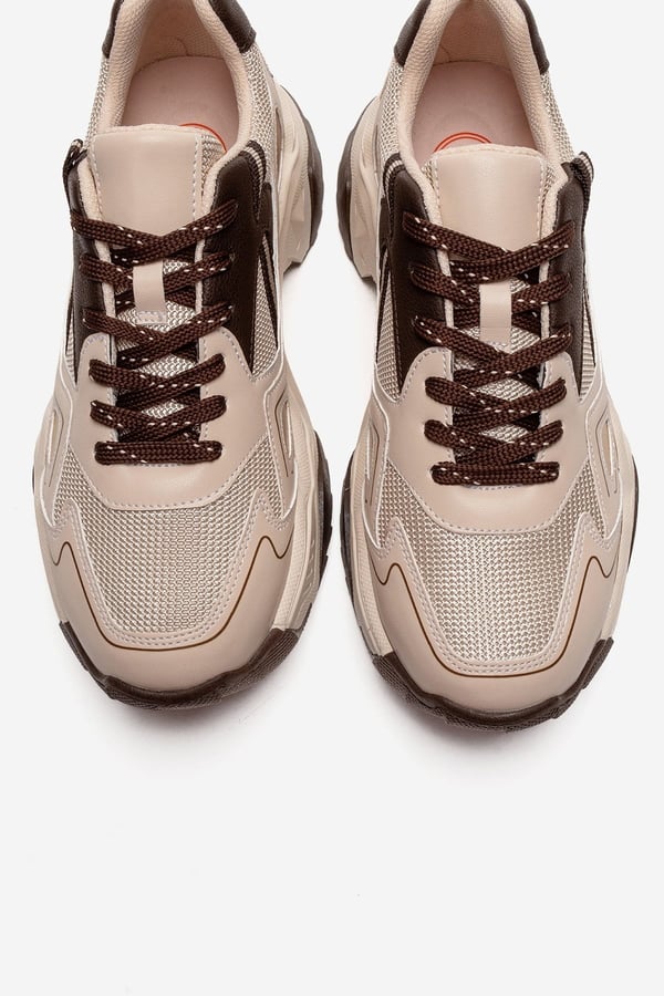 98-65191-1-BEJ/KAHVERENGİFLEUR Bej Kahverengi Kadın Sneaker