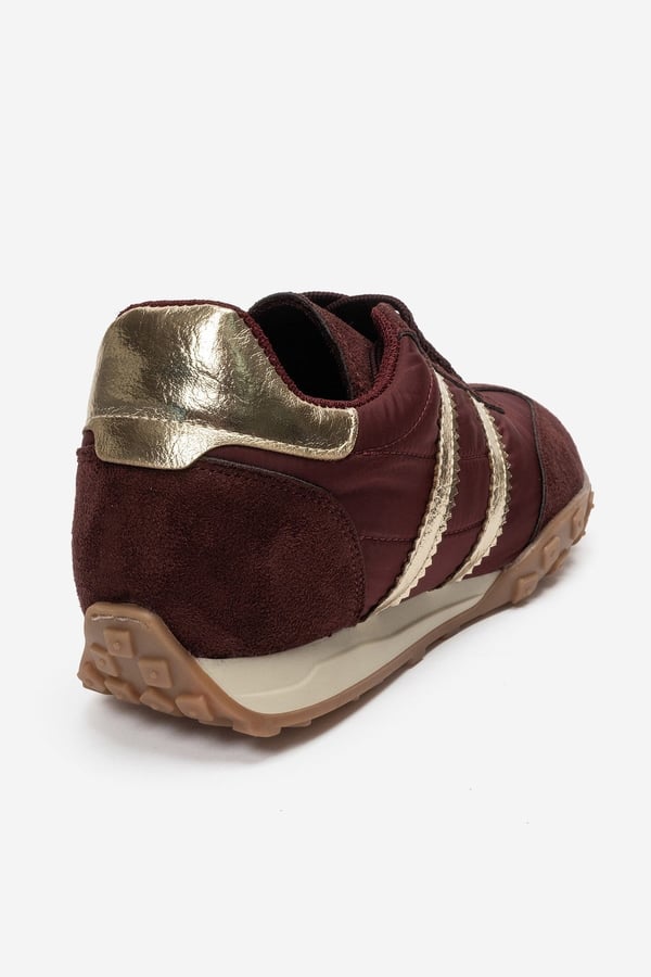 223-2622-4-BORDO SUETFLUX Bordo Süet Kadın Günlük Sneaker