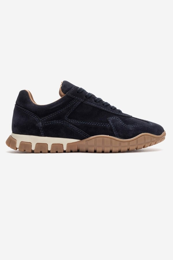210-55102-1-LACIVERT SUETLARS Lacivert Süet Hakiki Deri Kadın Günlük Sneaker