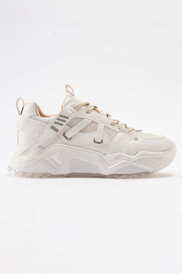 98-65160-4-BEYAZLEONA Beyaz Kadın Spor Sneakers