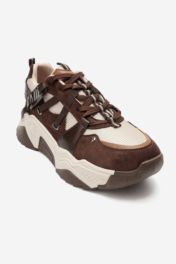 98-65160-10-KAHVERENGI SUETLEONA Kahverengi Süet Kadın Spor Sneakers