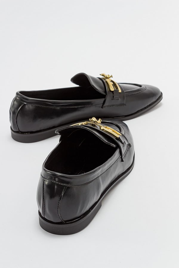 124-3374-1-SIYAH CILTLOUR Siyah Cilt Kadın Loafer