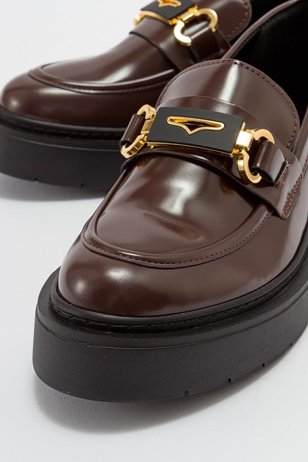 46-5003-3-KAHVE ACMAUNTE Kahve Açma Kadın Loafer