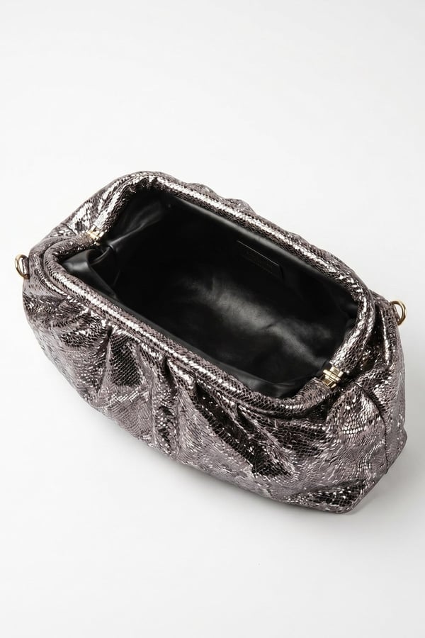 56-508-6-PLATIN DESENLIUVERA Platin Desenli Kadın Clutch Çanta