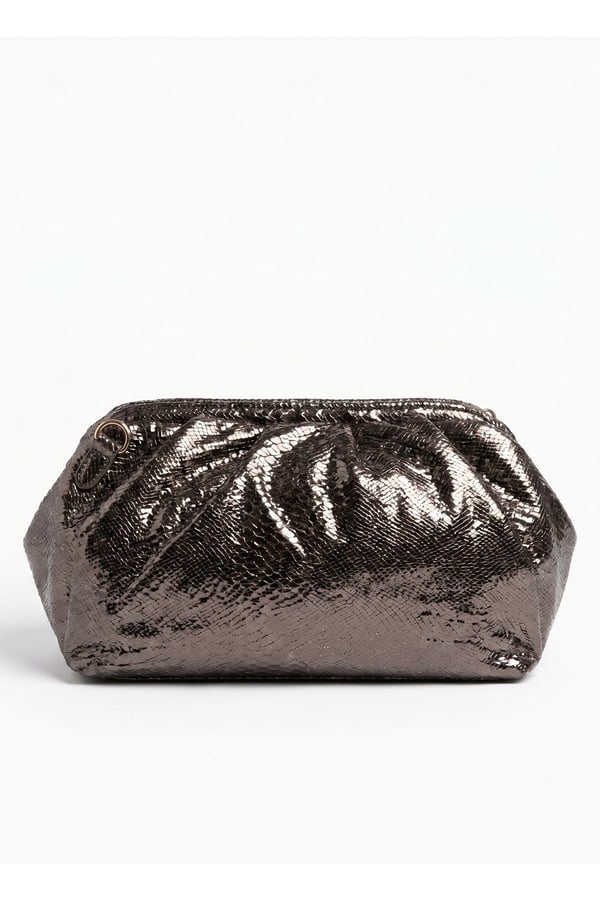 56-508-6-PLATIN DESENLIUVERA Platin Desenli Kadın Clutch Çanta
