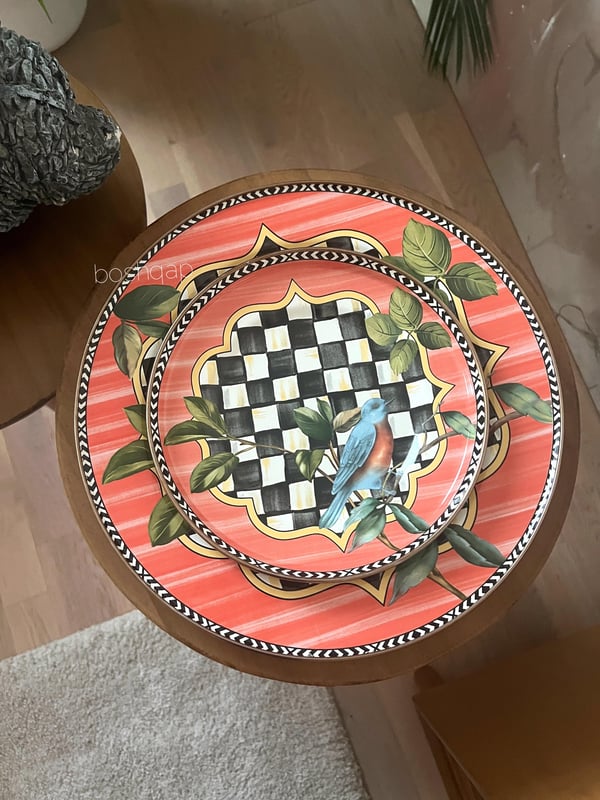 Golden Bird Emaye 2'li Pasta Tabağı