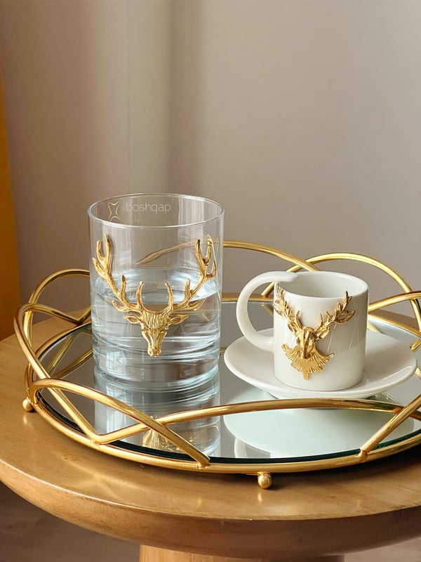 Deer Gold 2 li Cam Su Bardağı 