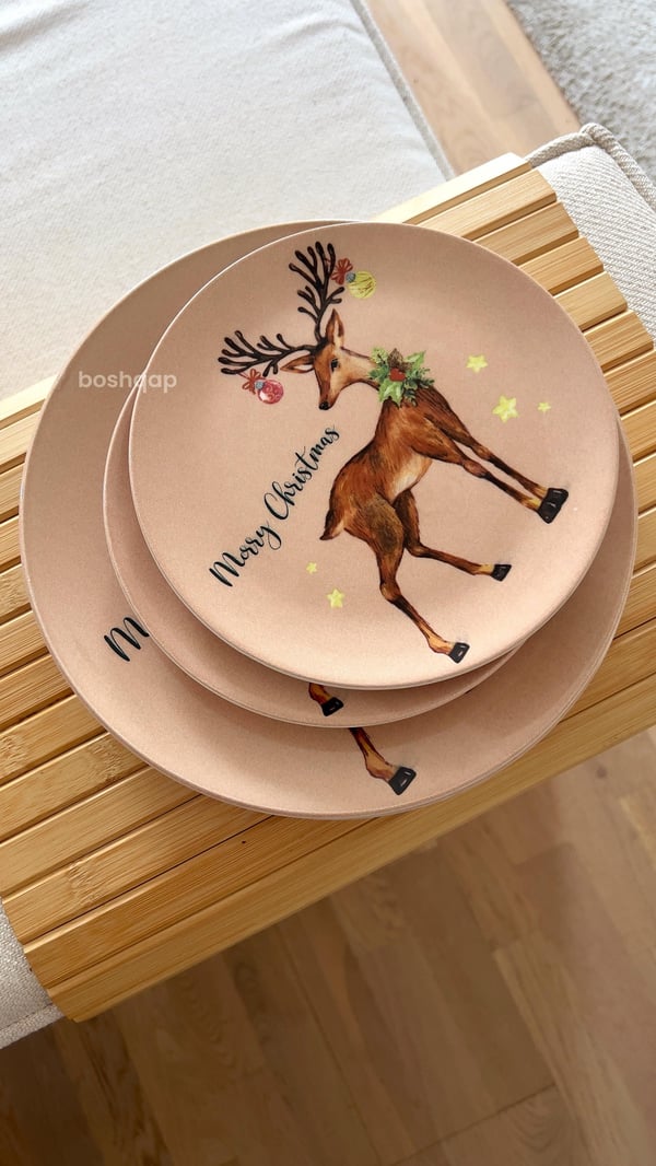 Deer 20 cm 6 Kişilik Pasta Tabağı