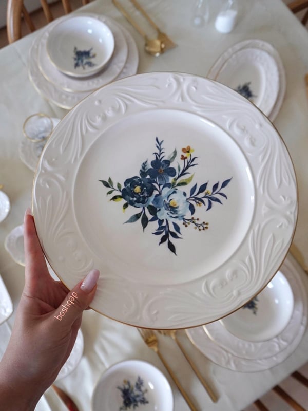 Alya 6 Kişilik 47 Parça Yemek Kahvaltı ve Pasta seti