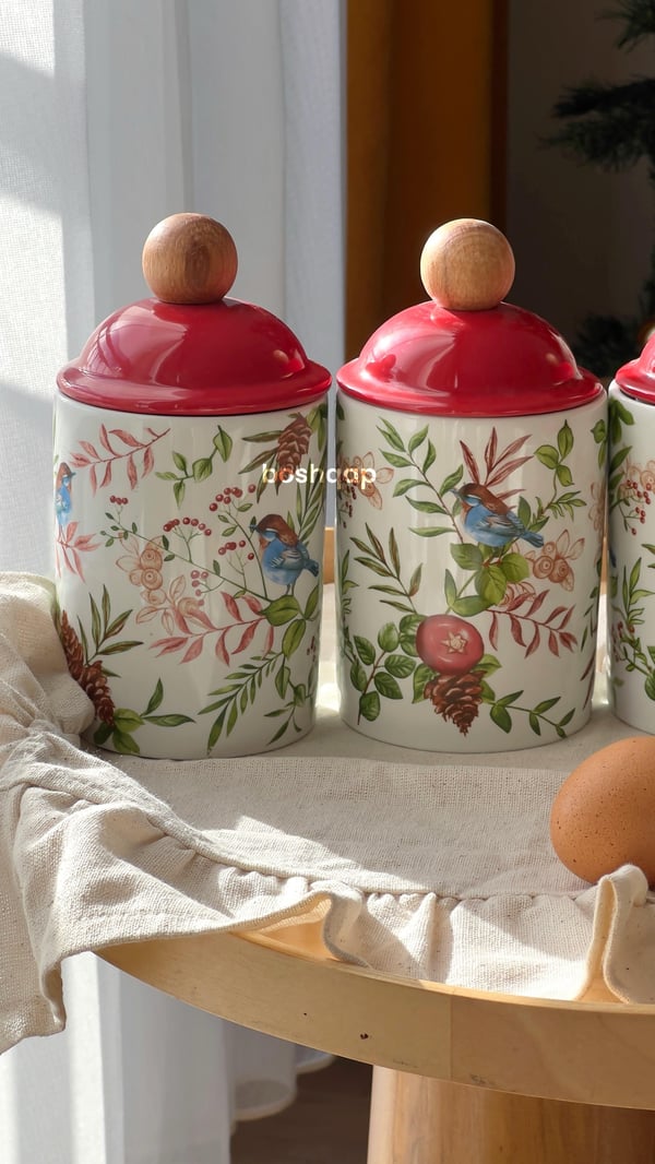 Red Garden Porselen 3lü Baharatlık 