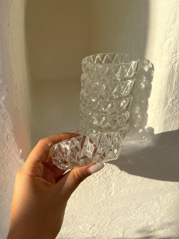 6'lı Mini Kristal Cam Çerezlik ve Reçellik