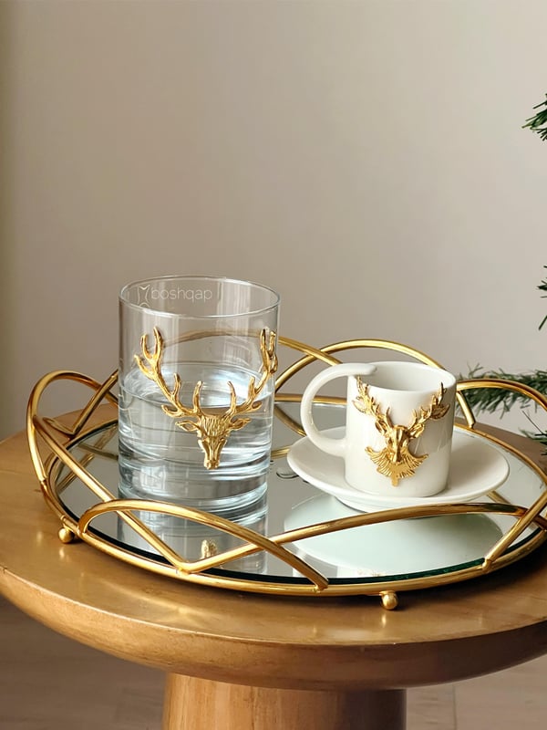 Deer Gold 2 li Cam Su Bardağı 
