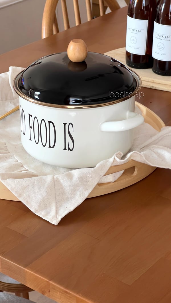 My Kitchen Serisi Emaye 20cm Tencere