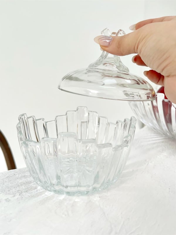 Asimetrik Form Kristal Cam İthal Şekerlik 