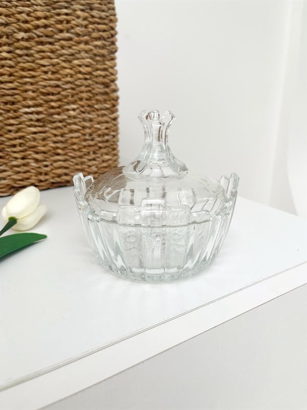 Asimetrik Form Kristal Cam İthal Şekerlik 