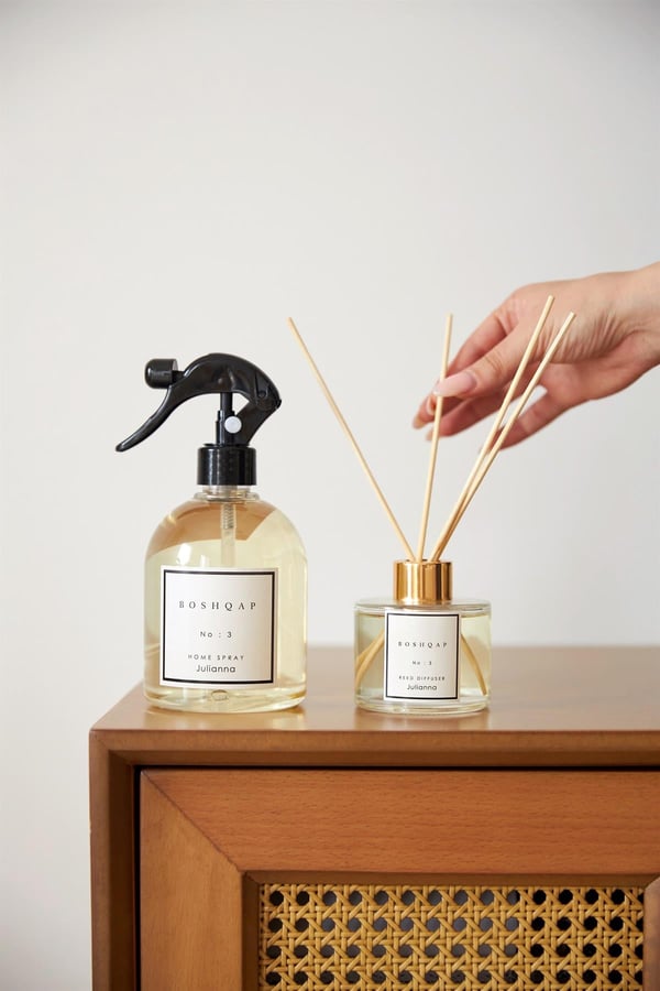 Boshqap No:3 Julianna 100 ml Çubuklu ve 500 ml Sprey Oda Kokusu 2'li Set