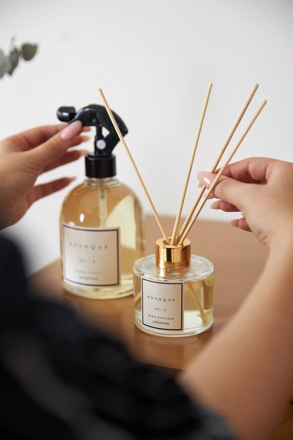 Boshqap No:3 Julianna 100 ml Çubuklu ve 500 ml Sprey Oda Kokusu 2'li Set