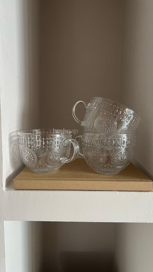 Claire Şeffaf 2 Adet 440 ML Büyük Boy Cam Kupa 