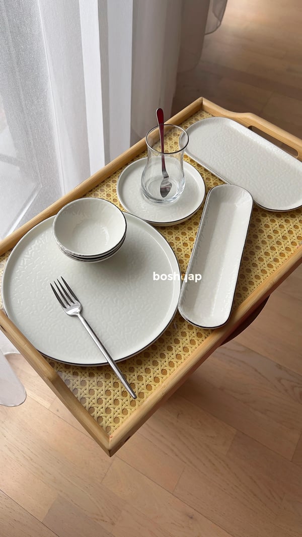 Class Gümüş Yaldızlı 6 Kişilik 32 Parça Pasta / Kahvaltı Takımı Modelleri ve Fiyatları - BOSHQAP