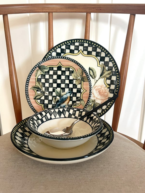Golden Bird 6 Kişilik 24 Parça Porselen Yemek Seti