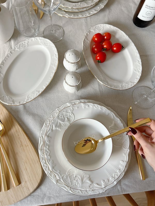 Mila 6 Kişilik 28 Parça Porselen Yemek Takımı 