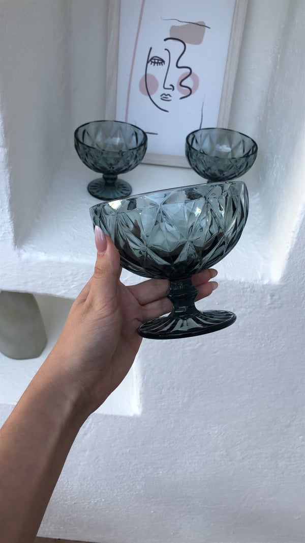 Kristal Cam Siyah Kase 6 Kişilik
