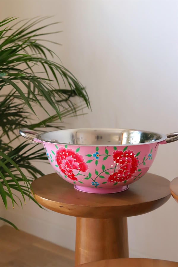 Larissa El Boyaması Süzgeç Pembe