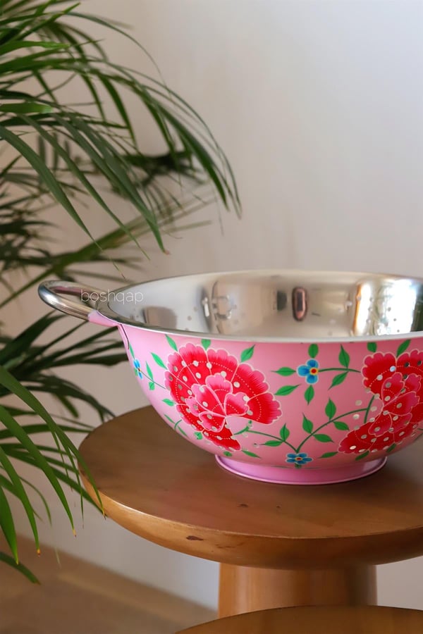 Larissa El Boyaması Süzgeç Pembe