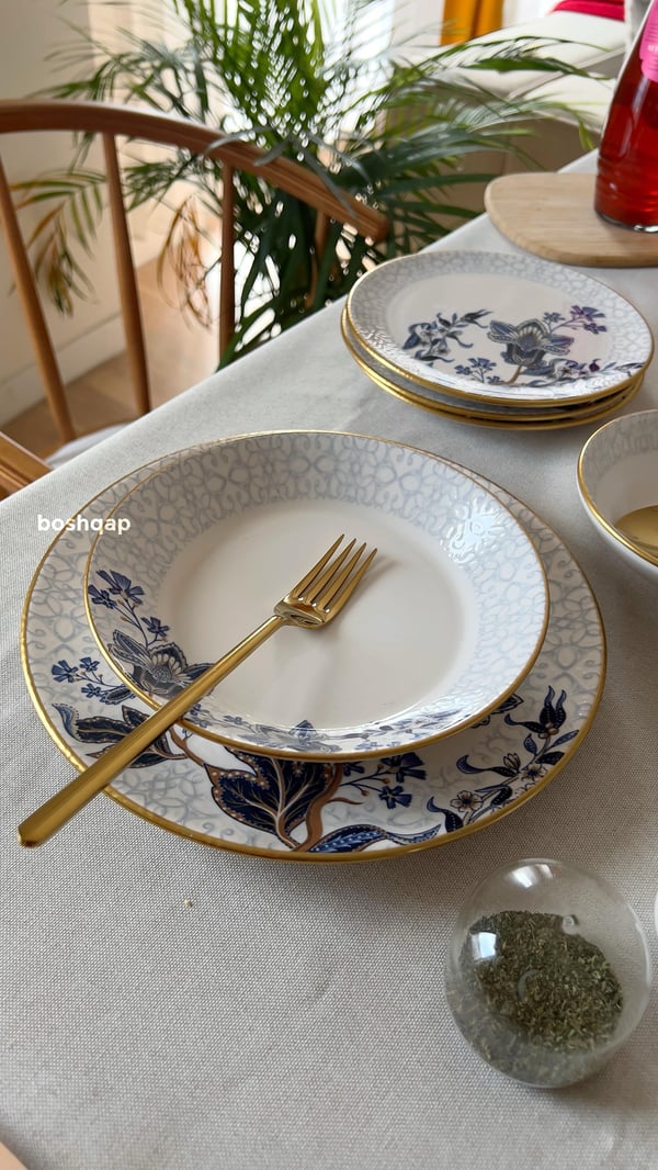 Midnight Floral 6 Adet Çukur Yemek Tabağı Modelleri ve Fiyatları - BOSHQAP