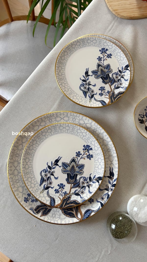 Midnight Floral 6 Kişilik 20cm Pasta Tabağı Modelleri ve Fiyatları - BOSHQAP