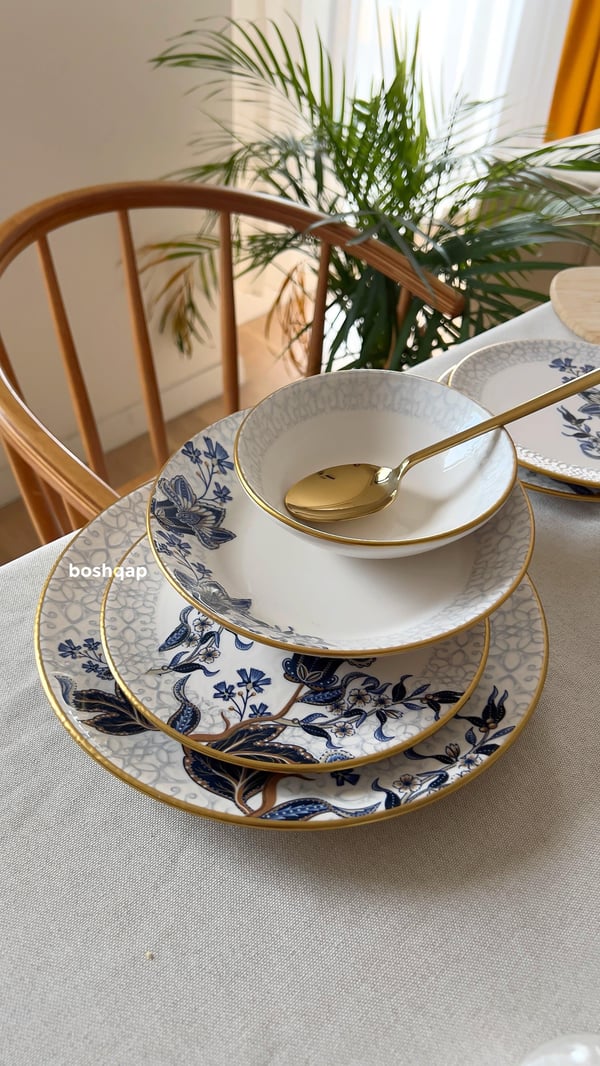 Midnight Floral 6 Kişilik 24 Parça Yemek Takımı Modelleri ve Fiyatları - BOSHQAP