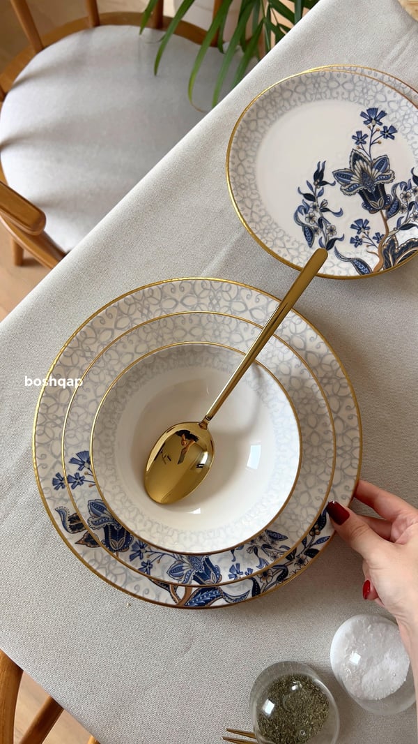 Midnight Floral 6 Kişilik 24 Parça Yemek Takımı Modelleri ve Fiyatları - BOSHQAP