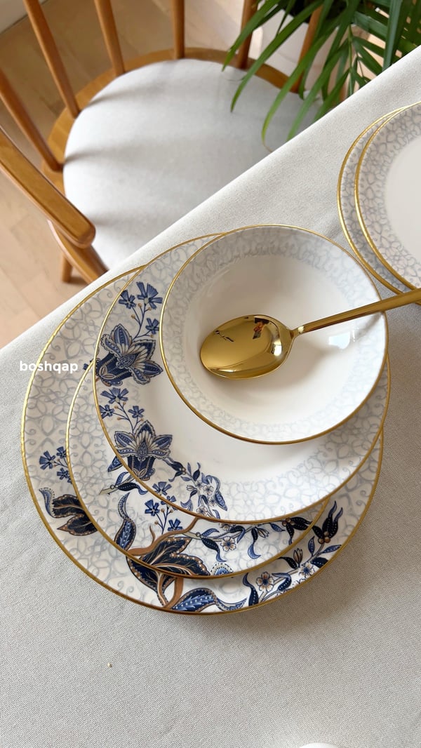Midnight Floral 6 Kişilik 24 Parça Yemek Takımı Modelleri ve Fiyatları - BOSHQAP
