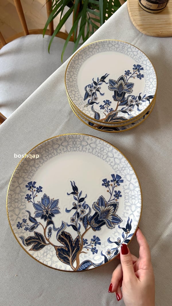 Midnight Floral 6 Kişilik 26cm Servis Tabağı Modelleri ve Fiyatları - BOSHQAP
