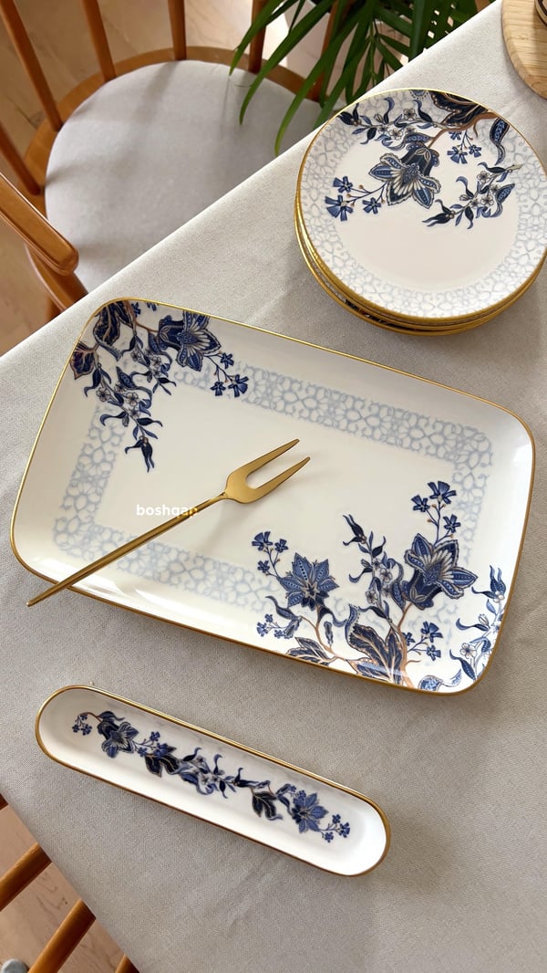Midnight Floral Ordövr Tabağı Modelleri ve Fiyatları - BOSHQAP