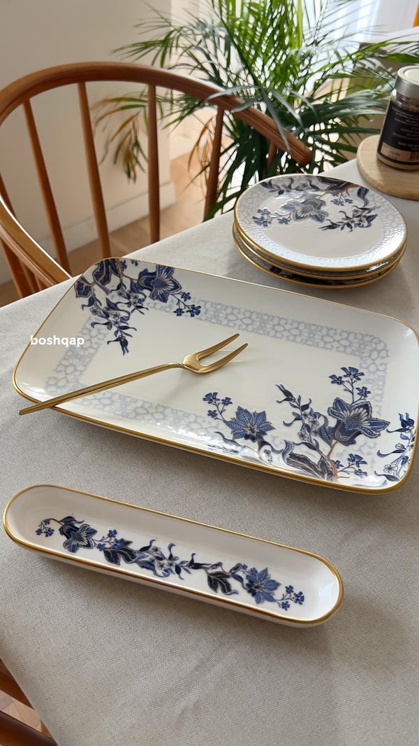 Midnight Floral Ordövr Tabağı Modelleri ve Fiyatları - BOSHQAP