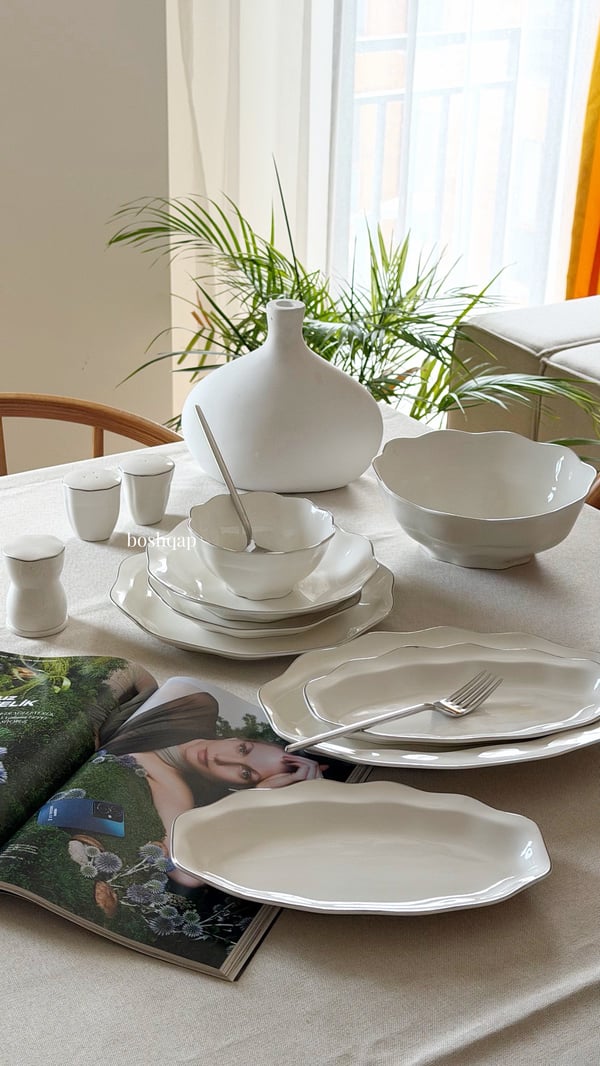 Mierra 12 Kişilik 58 Parça Yemek Takımı Gümüş Modelleri ve Fiyatları - BOSHQAP