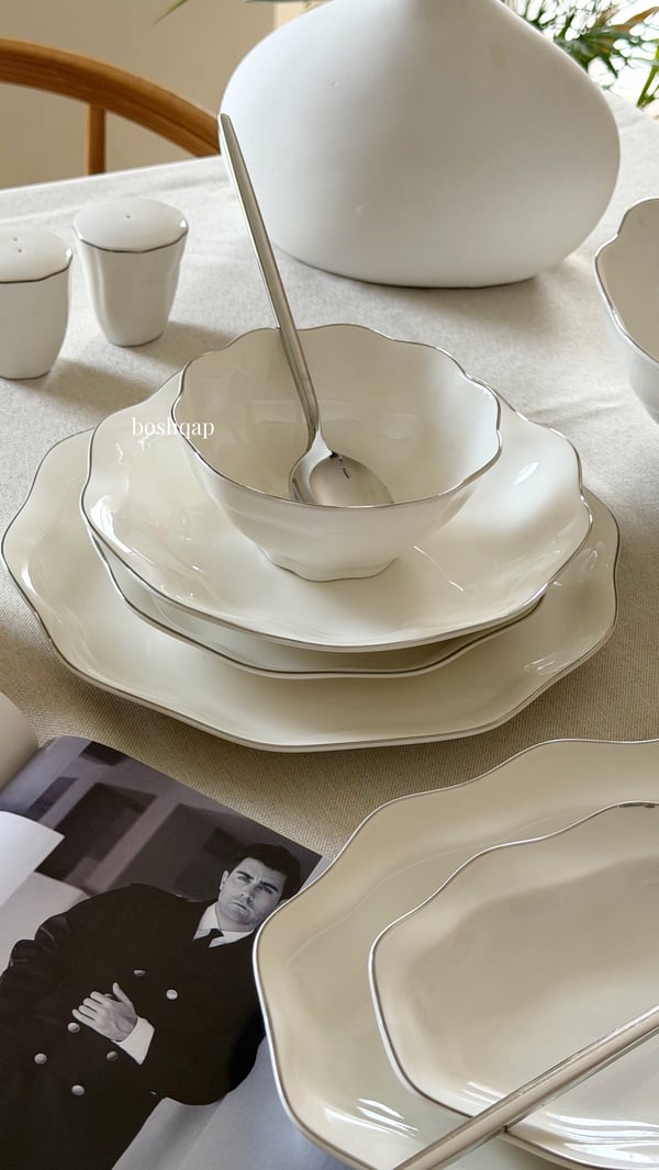 Mierra 12 Kişilik 58 Parça Yemek Takımı Gümüş Modelleri ve Fiyatları - BOSHQAP