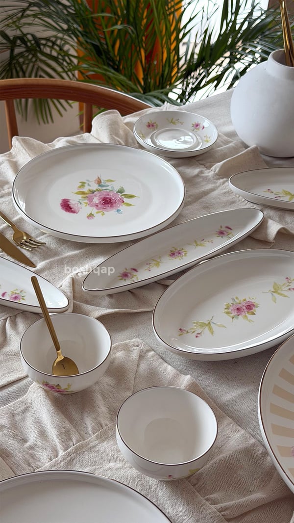 Rosen 6 Kişilik 25 Parça Porselen Kahvaltı Seti Modelleri ve Fiyatları - BOSHQAP