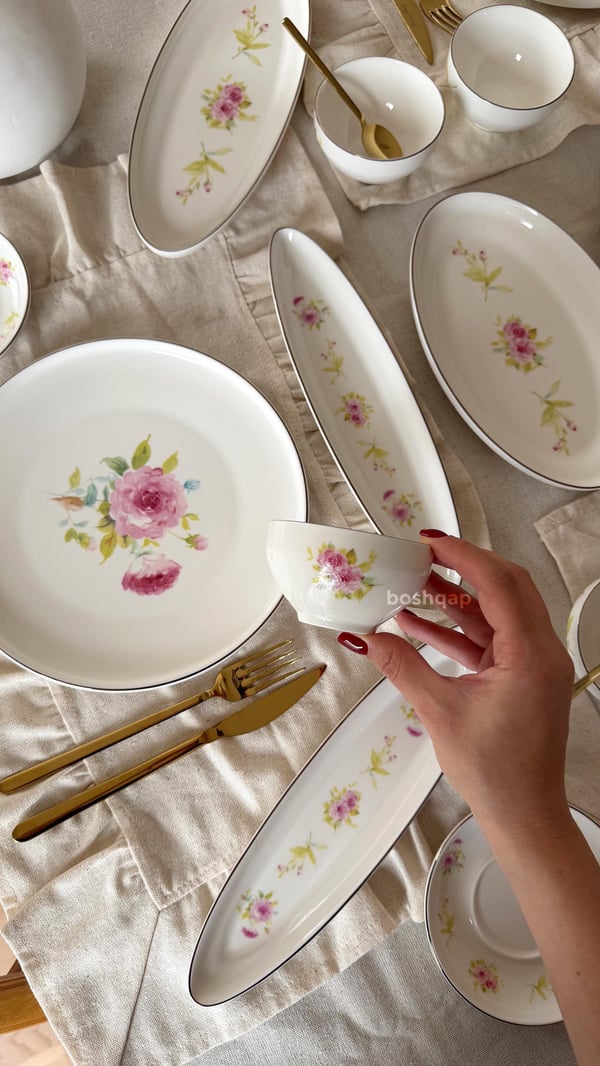 Rosen 6 Kişilik 25 Parça Porselen Kahvaltı Seti Modelleri ve Fiyatları - BOSHQAP