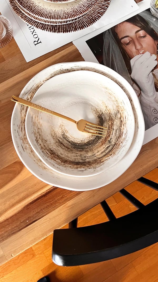 Steve 8 Parça 2 Kişilik Porselen Yemek Takımı