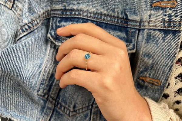 Circle Turquoise Yüzük