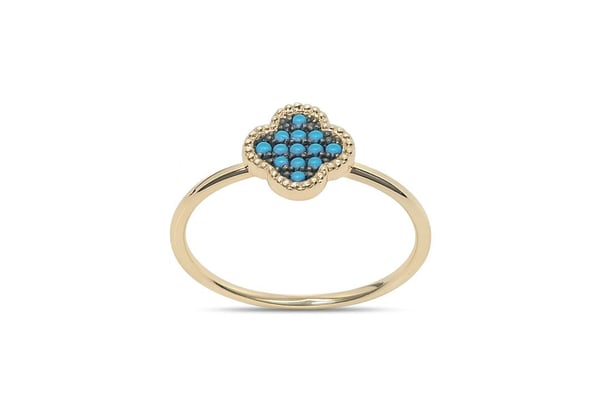 Turquoise Clover Yüzük