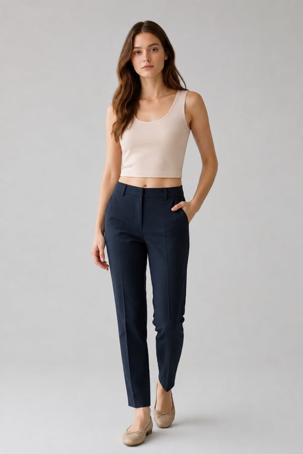 Crop Askılı Atlet-Ten Rengi